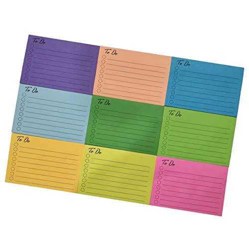 Sewroro 9 farbige Haftnotizen Lesezeichen leere Karten Anmerkung Punkt color note Memo-Sticker für schnelle Notizen Notizblock entzückende Notizaufkleber Memo -Pads fluoreszierendes Papier von Sewroro