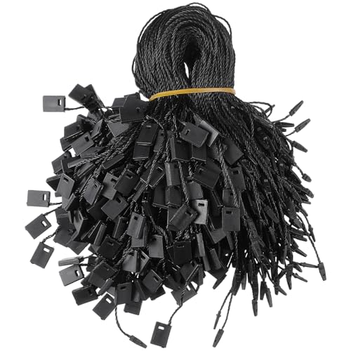 Sewroro 950Pcs Hang -Tag -Saiten Für Kleider Tags Schwarze Nylon String Snap Lock Pin Schleife Anschlusshaken Krawatten Tag Seil Einfach Und Schnell Zum Befestigung von Sewroro