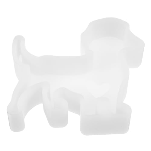 Sewroro Epoxidform D Hund Silikonform DIY Kerzenform Flexible Silikonform Seifenform Silikonform mit weiblichem Design wiederverwendbare Hundeform Gießform für Hunde Kieselgel Weiß von Sewroro