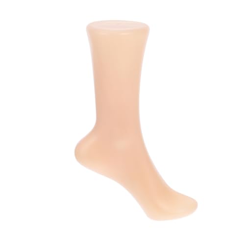 Sewroro Fußform Sockenform Schaufensterpuppe für Socke Fußpuppe für Schuhe Socken Stehen Schuhform Mannequin-Fuß Modell Fußsocken Schaufensterpuppenbein falsche Füße Plastik Beige von Sewroro