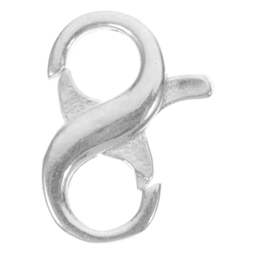 Sewroro Handgewebter Schmuck Aus Sterlingsilber Doppelt Zu Öffnender Karabinerverschluss Armbandverschlüsse Und Verschlüsse Konverter Klemme Schmuckverschluss Ring Drehhaken Silber- Silver von Sewroro