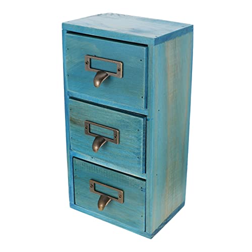 Sewroro Kasten Aus Holz Schubladen-schreibtisch-organizer Desktop-finishing-container Kleine Schubladen Auf Der Arbeitsplatte Aktenschränke Für Zu Hause Kommode Büro Blue von Sewroro