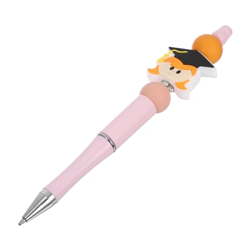 Sewroro Kugelschreiber mit Perlen Abschlusstag Cap Pen Executive Stifte für Frauen Abschlussgeschenk Beaded Kugelschreiber Schätzen Sie Stift modischer Tintenstift Kieselgel Rosa von Sewroro