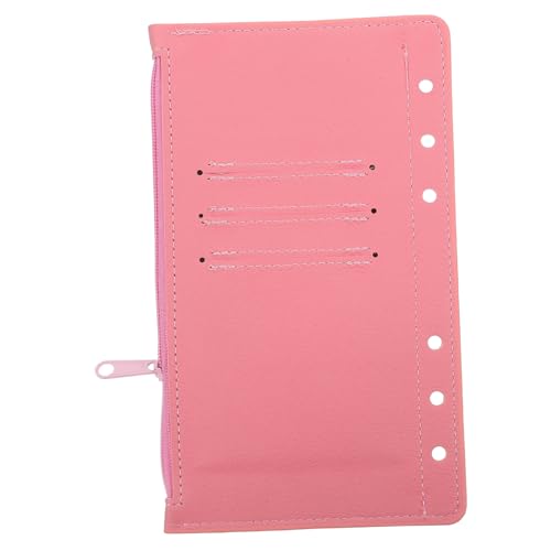 Sewroro Nachfüllpackung für lose Blätter Quittungsorganisator Ordnertasche Taschenbinder mit 6 Löchern Binder Tasche Bindemittel Ordnerumschläge Binder-Beutel mit losen Blättern Pu Rosa von Sewroro