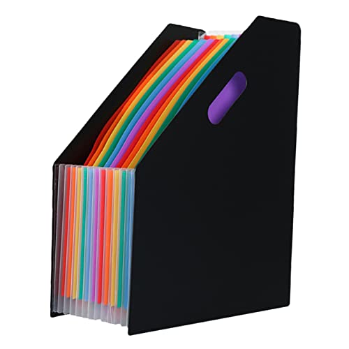 Sewroro Ordner Organpaket aufbewahrungsdose storage boxes aufbewahrungsmappe Organizer für Zeitschriftenordner Schreibtisch-Organizer Desktop-Dateiordner Dateiorganisator Plastik Black von Sewroro