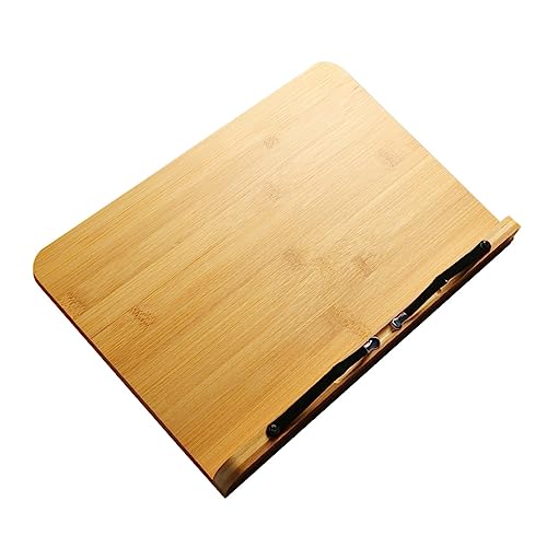 Sewroro Staffelei bücherregal Bücherständer bücherstütze buchattrappe Holzleseständer Buchständer Laptopständer für Schreibtisch Klappständer aus Holz Desktop-Zeichenbrett hölzern Yellow von Sewroro