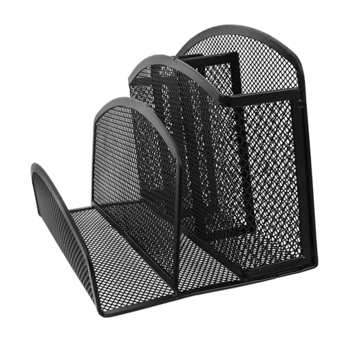 Sewroro Stifthalter Ordner-organizer Für Den Schreibtisch Mesh-schreibtisch-organizer Aktenordner Für Den Schreibtisch Dateiordner-organizer-desktop Schreibtisch-post-organizer Eisen Black von Sewroro