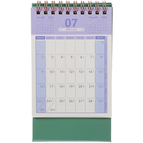 Sewroro Tischkalender 2024 tischkalender basteln schreibtischkalender Geschenkidee Kalender Wochentag Kalender Kalender staffelei deko Monatskalender 2024 Stehender Kalender Papier Green von Sewroro