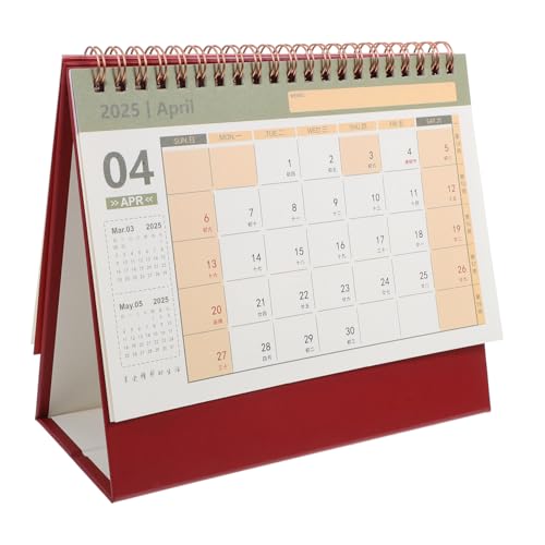 Sewroro Tischkalender 2025 Wandkalender 2024-2025 Groß Bürokalender Tisch-monatskalender Tagesplanungskalender Akademischer Kleiner Tischkalender Staffelei- 2025 Papier von Sewroro