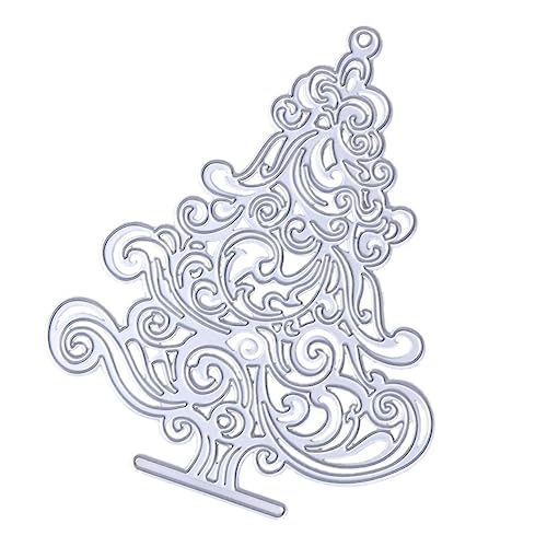 Sewroro Weihnachtssterben Gestanzt Weihnachtsbaum Schneiden Sterben Weihnachtszwerg Dekorationen Stanzformen Für Scrapbooking Stirbt Weihnachtsboxen Schablonen Kohlenstoffstahl Silver von Sewroro