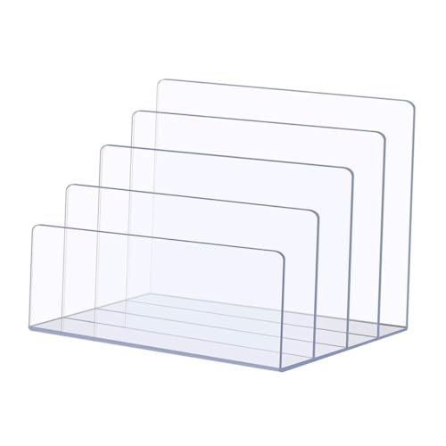 Sewroro mit mehreren Fächern Ordner-Organizer Desktop-Dateisortierer Aktenregal storage shelves storage shelf Aktenordner aus Acryl Datei Zubehör Aggreko Transparent von Sewroro