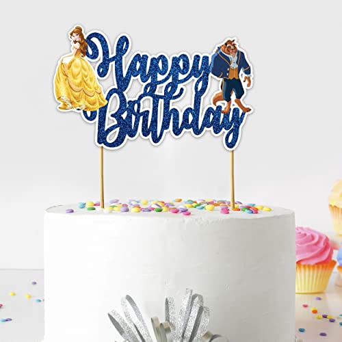 Seyal® BAUTY & BEAST Happy Birthday Cake Topper von Seyal