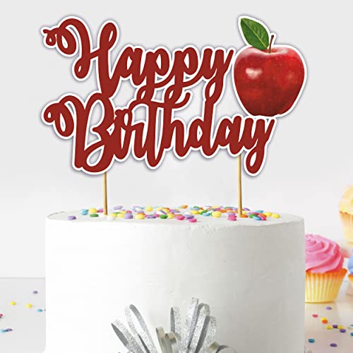 Seyal® Geburtstagsparty-Dekoration – Apfel Happy Birthday Tortenaufsatz von Seyal