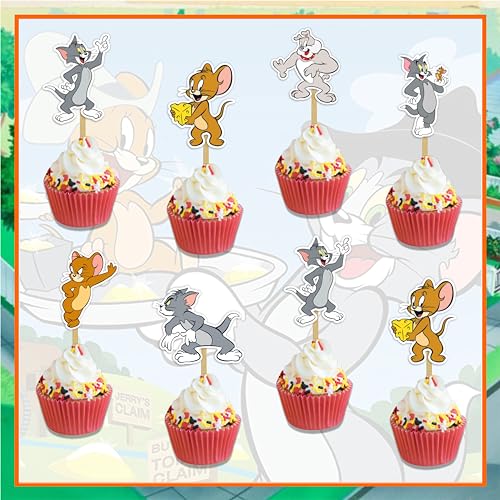 Seyal® Geburtstagsparty-Dekoration – Tom & Jerry Cupcake Topper von Seyal