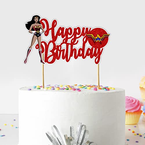 Seyal® Geburtstagsparty-Dekoration - Wonder Women Happy Birthday Cake Topper von Seyal