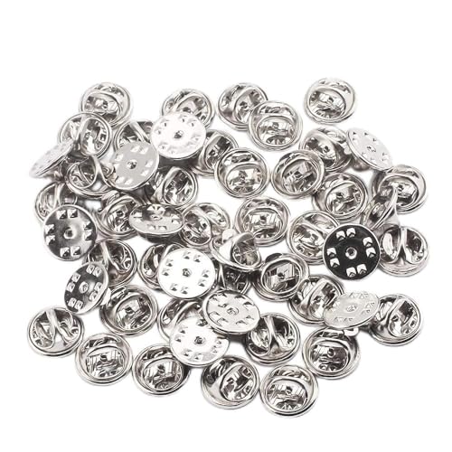 Metall-Verschlussstift Rückseiten,50 PCS Stiftkappe Revers Stecknadelhalter Verschlussverschluss Ersatz Für Abzeichen Schmetterlingskupplung Rückseiten Für Anstecker von Limiar