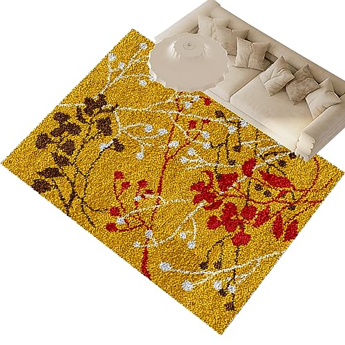 ShangGan 69x102cm Knüpfteppich Zum Selber Knüpfen Knüpfen Set Erwachsene, Tapisserie Fußabtreter Teppich, Knüpfteppich Zum Selber Knüpfen, Häkelarbeiten für Kinder und Erwac, Selber Knüpf-Set von ShangGan