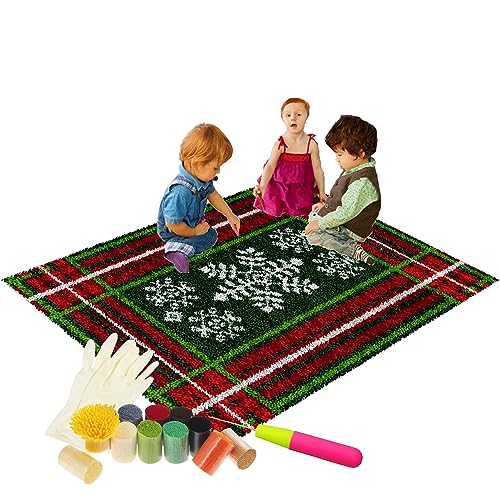 ShangGan Knüpfteppich zum Selber Knüpfen Set Erwachsene, Knüpfteppich Zum Selber Knüpfen mit Bedruckter Leinwand, Knüpfen Set für Kinder Erwachsene 29.5"×43.3"/78×110cm von ShangGan