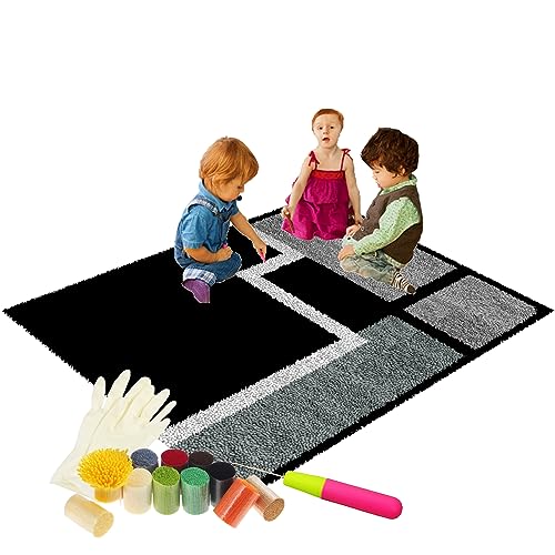 ShangGan Knüpfteppich zum Selber Knüpfen Set Erwachsene, Knüpfteppich Zum Selber Knüpfen mit Bedruckter Leinwand, Knüpfen Set für Kinder Erwachsene 35.4"×47.2"/90×120cm von ShangGan