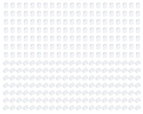 Shapenty Rohrförmige transparente Silikon-Ohrring-Verschlüsse, Kugelkupplung, Ersatz-Earnuts für Fischhaken, Ohrringe, Ohrstecker, Schmuckherstellung (2000) von Shapenty