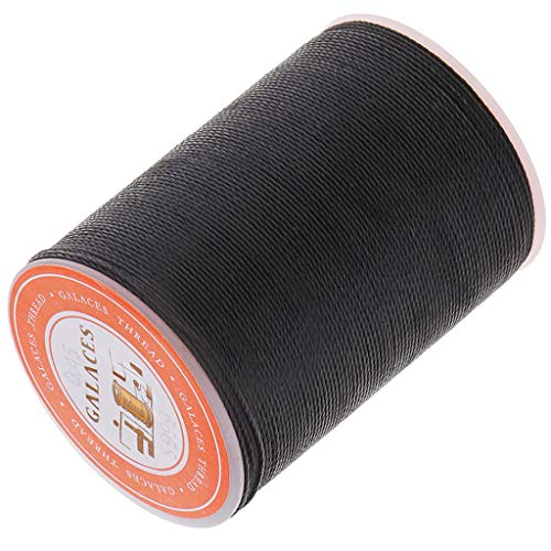 85 Meter 0,45mm Gewachster Polyester Wachsband runde Wachsschnur Gewachstes Faden Schnur für schneidern, Schwarz von Sharplace