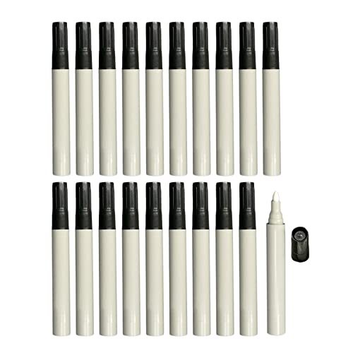 Leere befüllbare Blankolack-Retuschestift-Rodfässer-Tube-Marker (10er-Set) - Füllen Sie mit Ihrer eigenen Kunst-Acryl-, Öl- und Wasserfarbe, feine, Grauer Stab runder Kopf von Sharplace