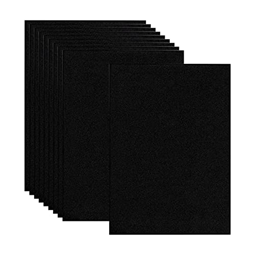 Sharplace 10 STÜCKE Samtstoff Adhesive Back Sheets, Selbstklebender Samtstoff für Schmuckschublade Box Craft Fabric und Craft Making A4 Sheet, SCHWARZ von Sharplace