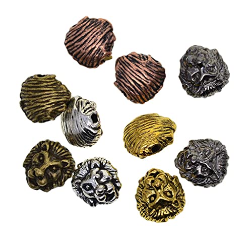 Sharplace 10 aus aus Löwenkopf aus perlen Zwischenperlen DIY Charm Beads Vintage Stil für Schmuck Herstellen von Sharplace