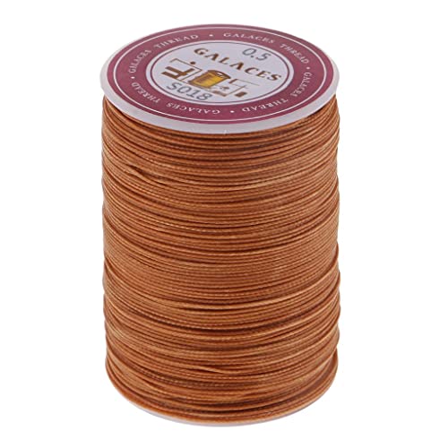 Sharplace 130 Meter Runde Wachsband Wachsschnur Perlenschnur Polyester gewachst 0,5mm Farbe Auswahl, Braun von Sharplace