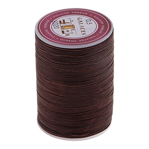 Sharplace 130 Meter Runde Wachsband Wachsschnur Perlenschnur Polyester gewachst 0,5mm Farbe Auswahl, Dunkelbraun von Sharplace