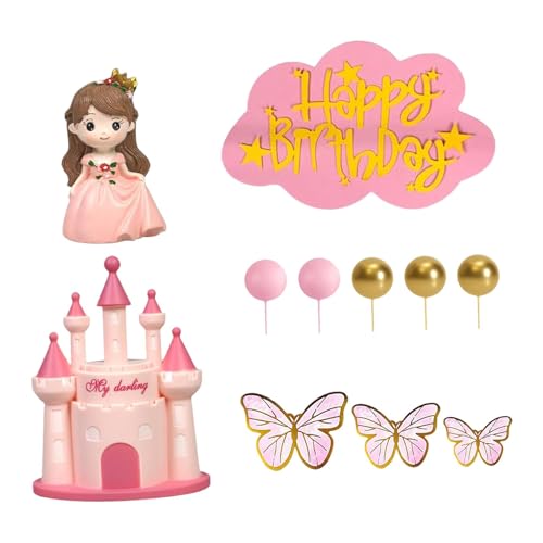 Sharplace 18 Stück Prinzessinnen-Kuchenaufsätze, Geburtstagsparty-Dekorationen, kreative süße Prinzessinnen-, Schloss-Kuchendekoration für Mädchen und Sharplace 18 Stück Prinzessinnen-Kuchenaufsätze, Geburtstagsparty-Dekorationen, kreative süße Prinzessinnen-, Schloss-Kuchendekoration für Mädchen und von Sharplace