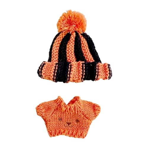 Sharplace 2-teiliges Puppenpullover- und Hut-Puppenkleidungsset für Mädchenpuppen-Outfits, Puppen-Tägliche Kleidung, Mini für 15/17 cm Anhängerpuppe, von Sharplace