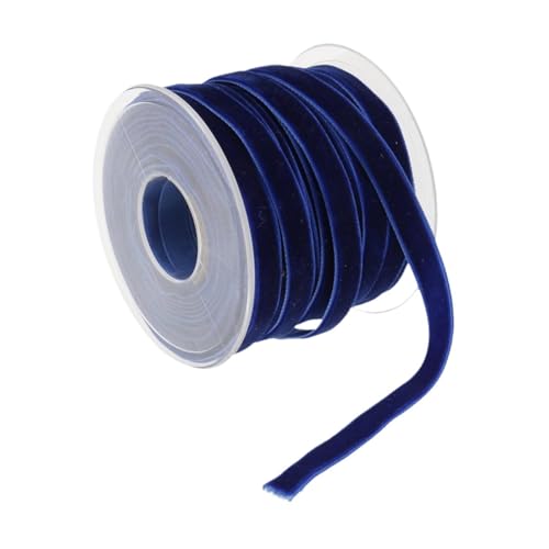 Sharplace 20 Meter Samtband 10mm Samt Schleifenband Schmuckband Geschenkband Geschenkverpackung Deko, Zierband Zierborte Borte Band für Hochzeit Party Valentinstag Geburtstag Geschenke, Marineblau von Sharplace