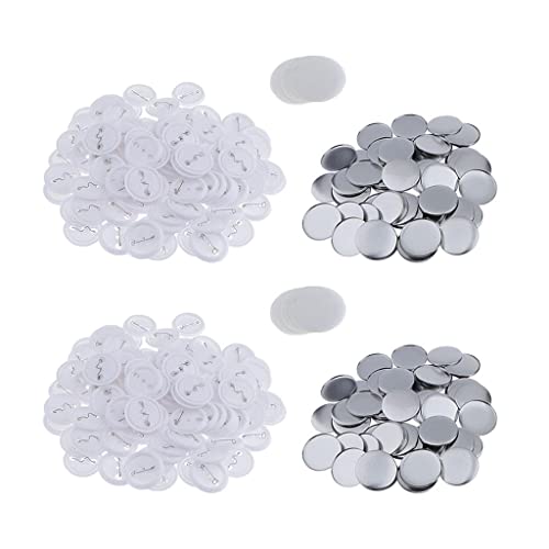 Sharplace 200 Sätze Buttonrohlinge Buttons Rohlinge Anstecknadel Buttonmaschine Zubehör, von Sharplace