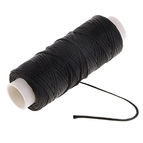 Sharplace 27 Yards Schmuckherstellung Armband Perlen Basteln Faden Geflochten Gewachst Polyester Halskette Seil (0,8 Mm), Schwarz von Sharplace