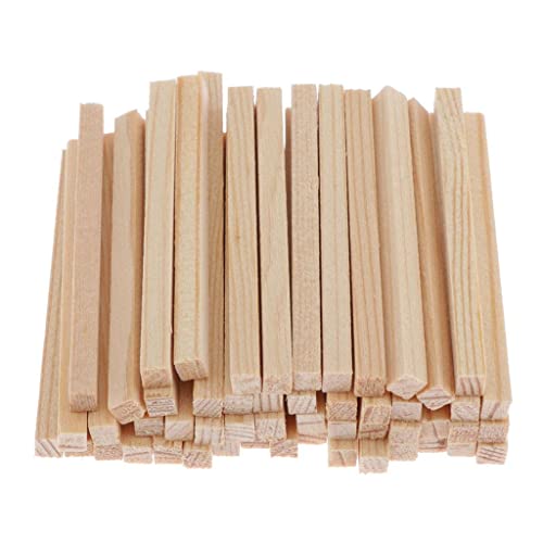 Sharplace 50 pcs Holz Bar Stick Holzstab Holzstäbe stab Bastelstäbe stäbe Holz Sticks Bastelholz, 60mm 50er Pack von Sharplace