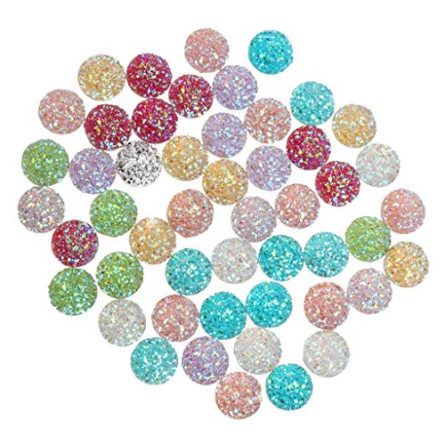 Sharplace 50er Set Bunte Cabochon Klebstein Glasstein Schmucksteine Glitzersteine Schmucksteine Strasssteine Bastelsteine Kleidung Deko, Mischte von Sharplace