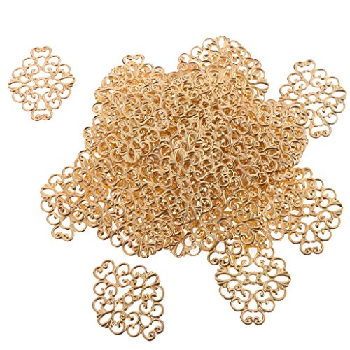 Sharplace 50pcs Filigrane Dekorative aus aus DIY Haarschmuck Verzierungen, Gold 1 von Sharplace