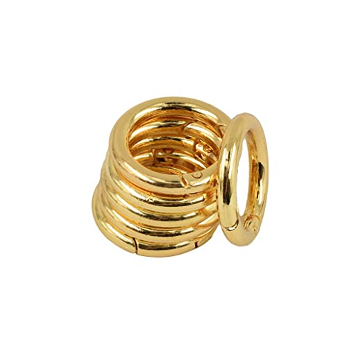 Sharplace 6 Stück Feder-Karabinerhaken Zink-Legierung-Ring Clip Handtasche Schultergurt Schlüsselbund Schlüsselbund Klettern Rucksack DIY Taschenringe Handwerk, gold von Sharplace