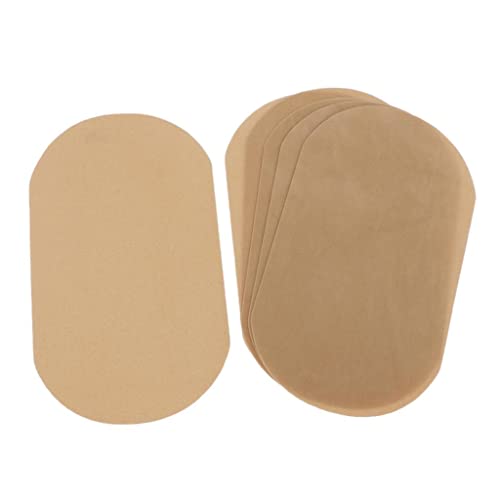 Sharplace 6pcs Samt Ellbogen- und Knieflicken zum Aufnähen oder Aufbügeln, ovale Flicken für Ellenbogen und Knie Applikation, Beige von Sharplace