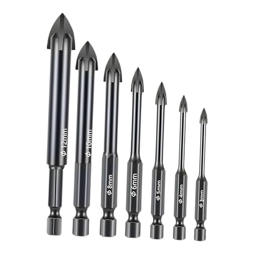 Sharplace 7-teiliges Mauerwerksbohrer-Set, professionell, langlebig, hochfest, tragbar, multifunktional, für Porzellanfliesen Sharplace 7-teiliges Mauerwerksbohrer-Set, professionell, langlebig, hochfest, tragbar, multifunktional, für Porzellanfliesen von Sharplace