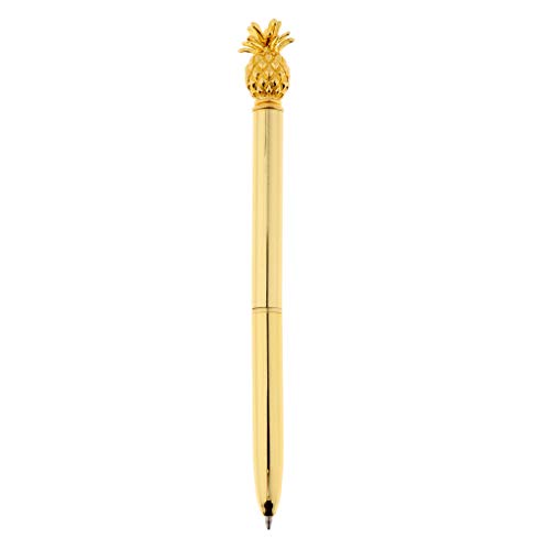 Sharplace Ananas Stift für Frauen Geschenk Kugelschreiber Schwarze Tinte Nachfüllungen 5,5, Gold, 14 x 1 cm von Sharplace