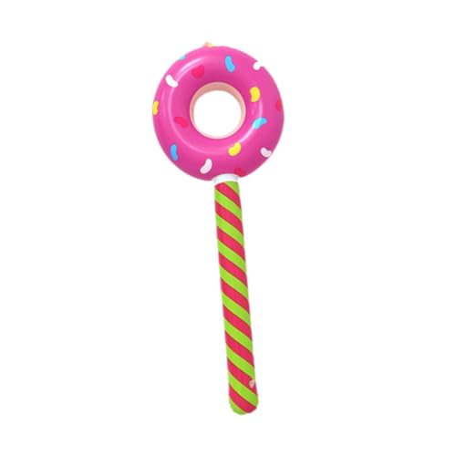 Sharplace Aufblasbarer Donut Stick Donut Form Ballon Foto Requisiten kreative große Süßigkeiten Schwimmer für Partyzubehör Valentinstag, Rose Rot von Sharplace