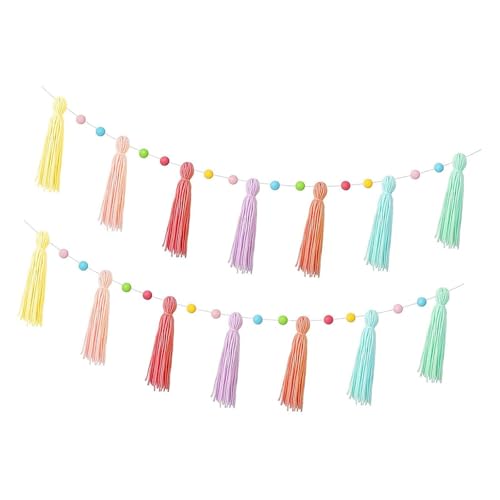 Sharplace Boho Quaste Girland mit bunten Bällen, 31,5 -Zoll -Dekorationsbanner Wandgirlande für die Hochzeitsfeierndekoration, Style A Sharplace Boho Quaste Girland mit bunten Bällen, 31,5 -Zoll -Dekorationsbanner Wandgirlande für die Hochzeitsfeierndekoration, Style A von Sharplace
