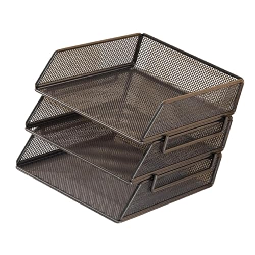 Sharplace Desk Organizer -Dateihalter, Briefe Desktop -Regal, Multifunktionalpapier Sortierer -Schreibtisch Organizer für Büro -Schreibwaren, 3 Ebenen von Sharplace