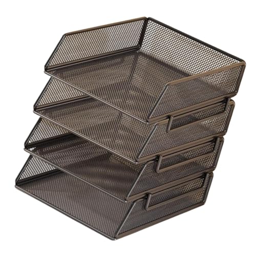 Sharplace Desk Organizer -Dateihalter, Briefe Desktop -Regal, Multifunktionalpapier Sortierer -Schreibtisch Organizer für Büro -Schreibwaren, 4 Ebenen von Sharplace