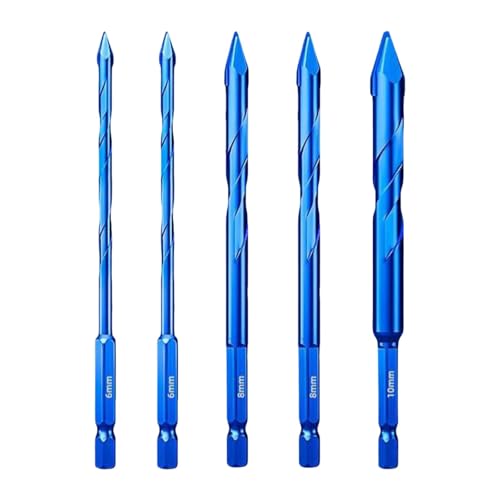 Sharplace Exzenterbohrer-Set mit gekrümmter Spitze, professioneller tragbarer praktischer Ersatz, effiziente Sechskantschaftlegierung für Fliesen, Glas, Beton, 6 6 8 8 10 Mm Sharplace Exzenterbohrer-Set mit gekrümmter Spitze, professioneller tragbarer praktischer Ersatz, effiziente Sechskantschaftlegierung für Fliesen, Glas, Beton, 6 6 8 8 10 Mm von Sharplace
