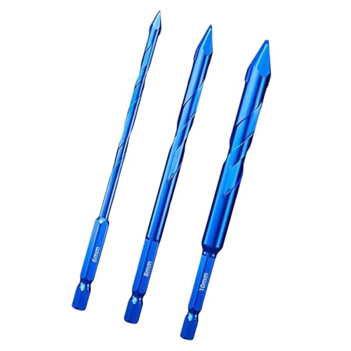 Sharplace Exzenterbohrer-Set mit gekrümmter Spitze, professioneller tragbarer praktischer Ersatz, effiziente Sechskantschaftlegierung für Fliesen, Glas, Beton, 6 Mm 8 Mm 10 Mm Sharplace Exzenterbohrer-Set mit gekrümmter Spitze, professioneller tragbarer praktischer Ersatz, effiziente Sechskantschaftlegierung für Fliesen, Glas, Beton, 6 Mm 8 Mm 10 Mm von Sharplace