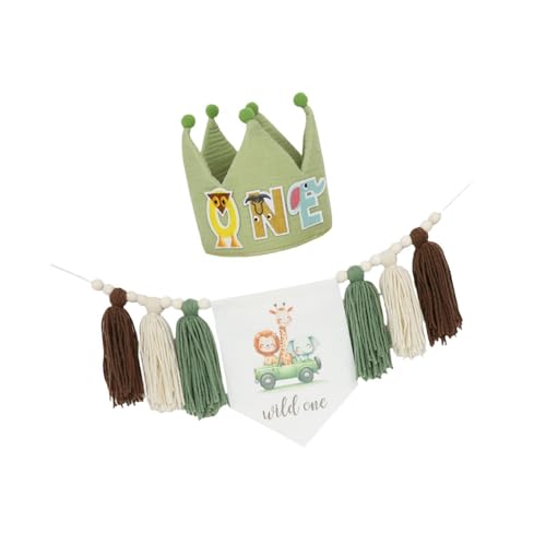 Sharplace Highcharchair Banner Crown Hat Themed Party liefert dekorative Geburtstagszubehör Feier Erstes Geburtstagsfeier Dekorationen, mit Cartoonhut Sharplace Highcharchair Banner Crown Hat Themed Party liefert dekorative Geburtstagszubehör Feier Erstes Geburtstagsfeier Dekorationen, mit Cartoonhut von Sharplace