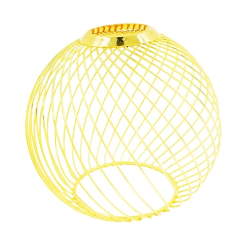 Sharplace Mesh-Pendellampenschirm, Pendelleuchtenabdeckung, Hängeleuchtenabdeckung, Lampenschirm aus Eisendraht, ausgehöhlt, für Café, Hotel, Café, Bar, Kugel Gold 180x170cm von Sharplace